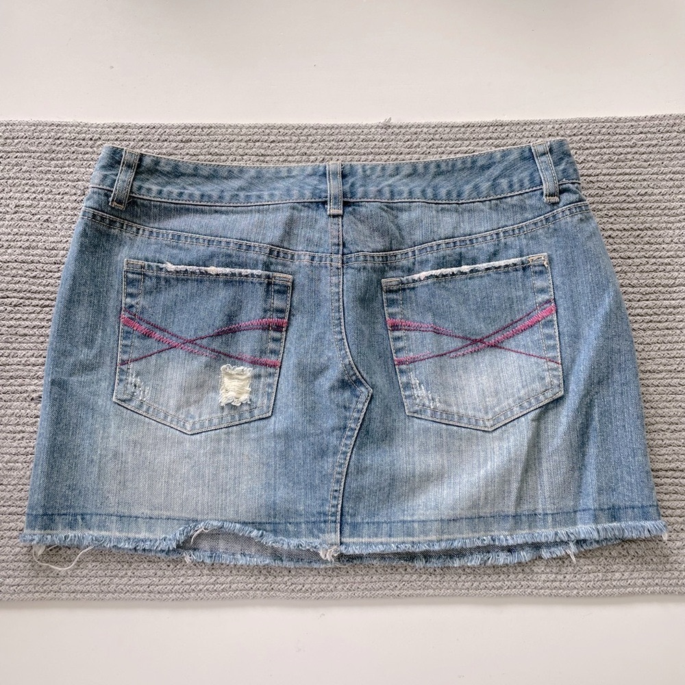 Vintage Y2K Aeropostale Denim Mini Skirt Size 7/8